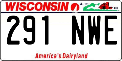 WI license plate 291NWE