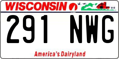 WI license plate 291NWG