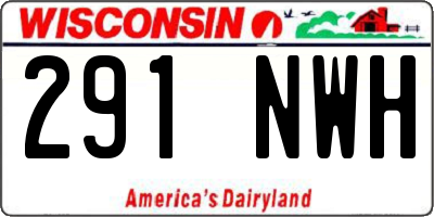 WI license plate 291NWH