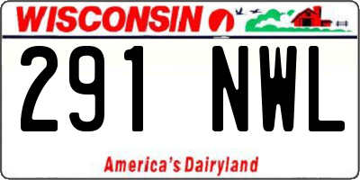 WI license plate 291NWL