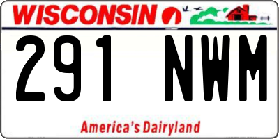 WI license plate 291NWM