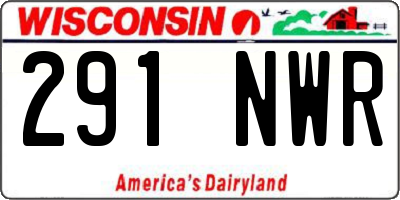 WI license plate 291NWR
