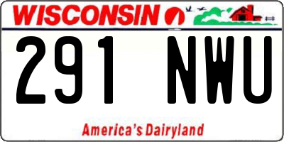 WI license plate 291NWU