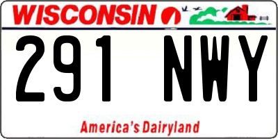 WI license plate 291NWY