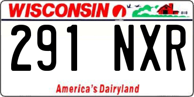 WI license plate 291NXR