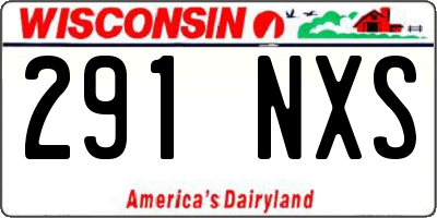 WI license plate 291NXS