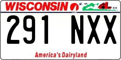 WI license plate 291NXX