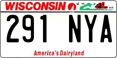 WI license plate 291NYA