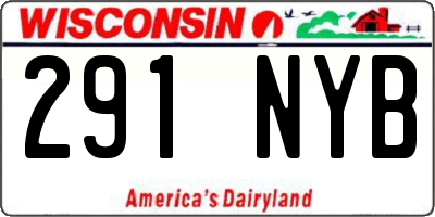 WI license plate 291NYB