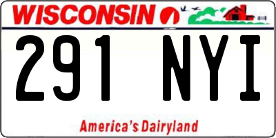 WI license plate 291NYI