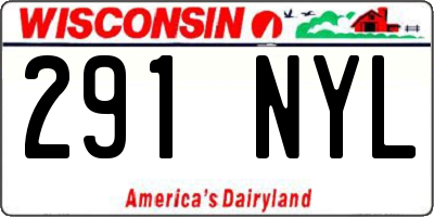 WI license plate 291NYL