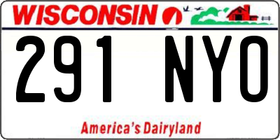 WI license plate 291NYO