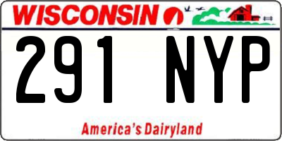 WI license plate 291NYP