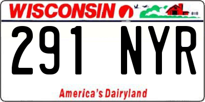 WI license plate 291NYR