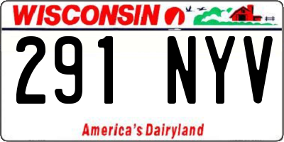 WI license plate 291NYV
