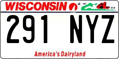 WI license plate 291NYZ
