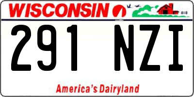 WI license plate 291NZI