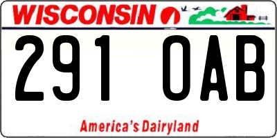 WI license plate 291OAB