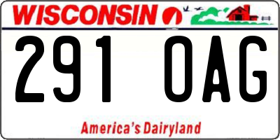 WI license plate 291OAG