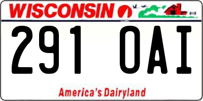 WI license plate 291OAI