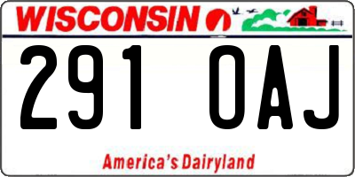 WI license plate 291OAJ