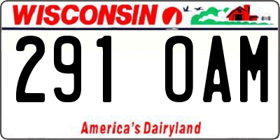 WI license plate 291OAM