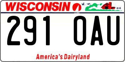 WI license plate 291OAU