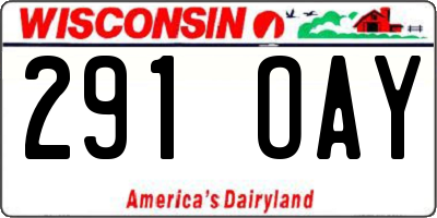 WI license plate 291OAY