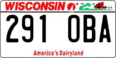 WI license plate 291OBA