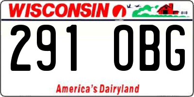 WI license plate 291OBG