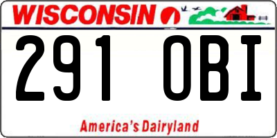 WI license plate 291OBI