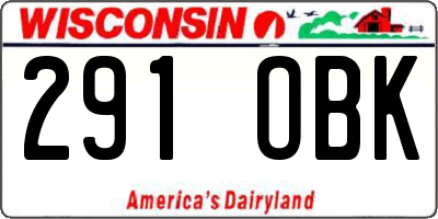 WI license plate 291OBK