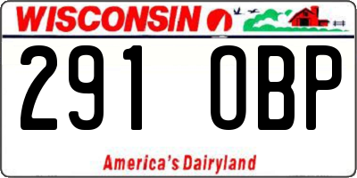 WI license plate 291OBP