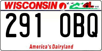 WI license plate 291OBQ