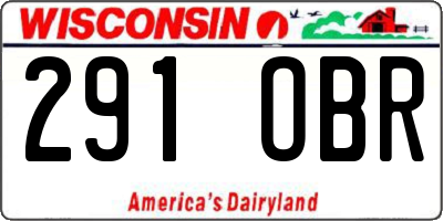 WI license plate 291OBR