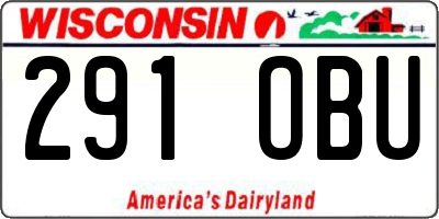 WI license plate 291OBU