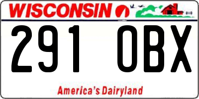 WI license plate 291OBX
