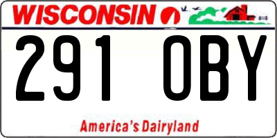 WI license plate 291OBY