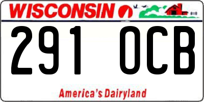 WI license plate 291OCB