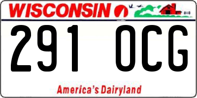 WI license plate 291OCG