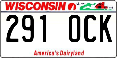 WI license plate 291OCK