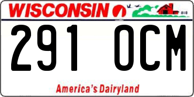 WI license plate 291OCM