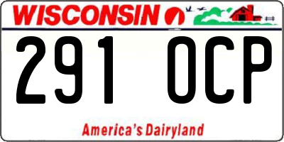 WI license plate 291OCP