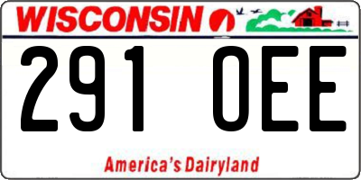 WI license plate 291OEE