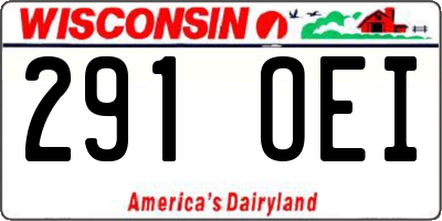 WI license plate 291OEI
