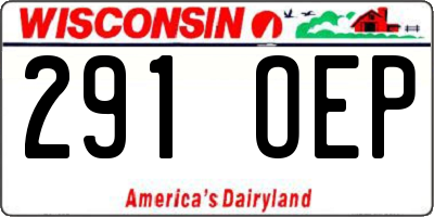 WI license plate 291OEP