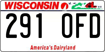 WI license plate 291OFD