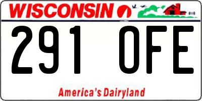 WI license plate 291OFE