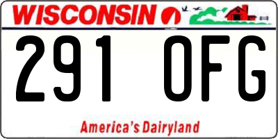 WI license plate 291OFG