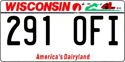 WI license plate 291OFI